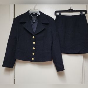 Limited Black Boucle Blazer and Skirt